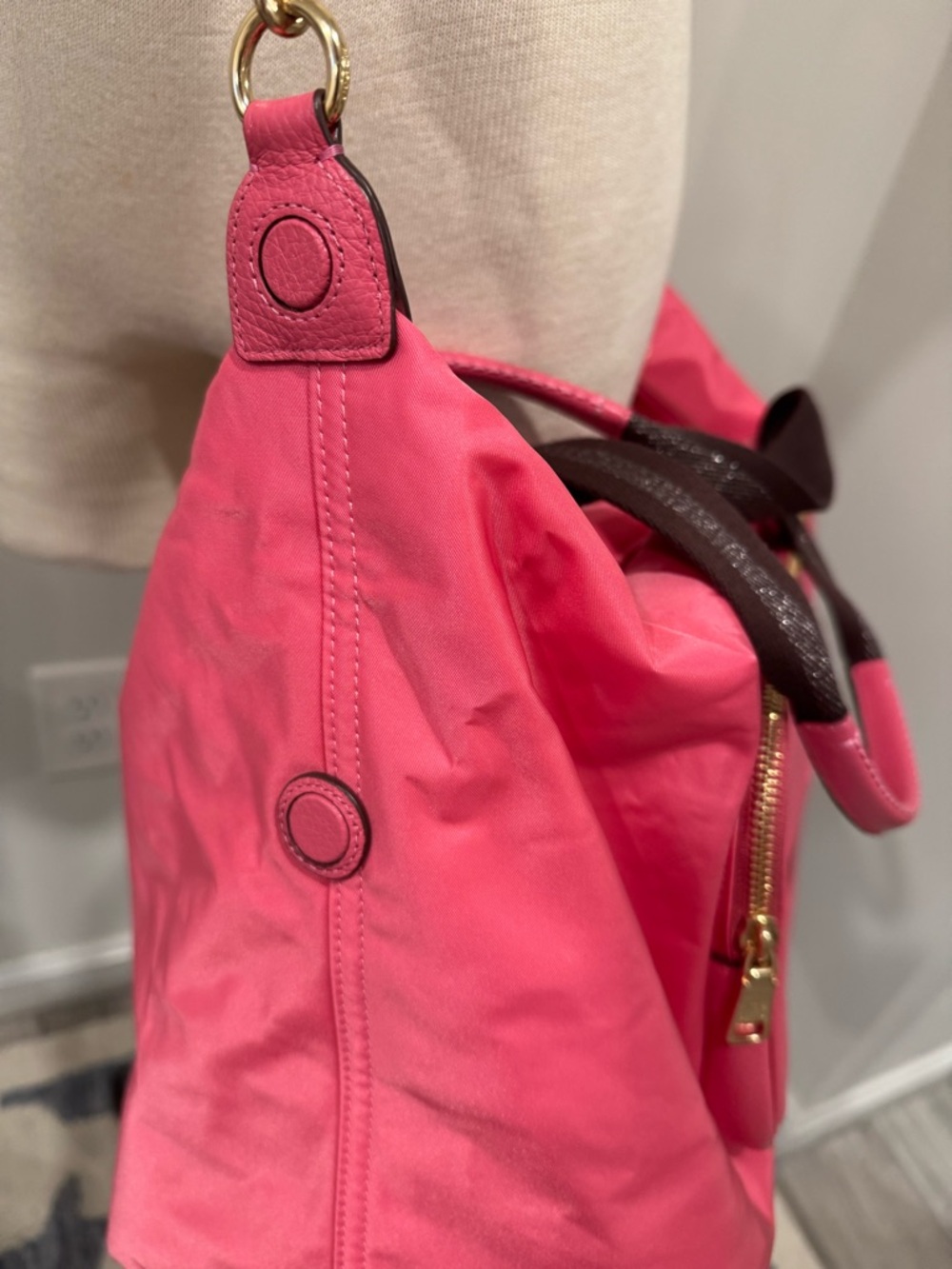 Coach Court Pink Travel Duffel with Front Pouch - Picture 13 of 16